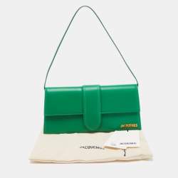 مملوكة مسبقًا Jacquemus Green Leather Le Bambino Long Shoulder Bag