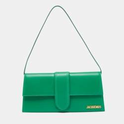 مملوكة مسبقًا Jacquemus Green Leather Le Bambino Long Shoulder Bag