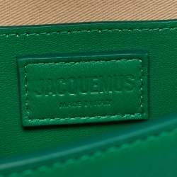 مملوكة مسبقًا Jacquemus Green Leather Le Bambino Long Shoulder Bag