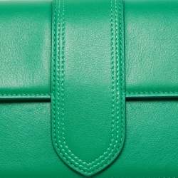مملوكة مسبقًا Jacquemus Green Leather Le Bambino Long Shoulder Bag