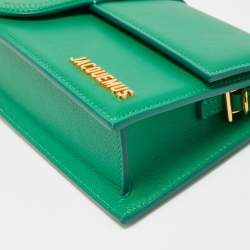 مملوكة مسبقًا Jacquemus Green Leather Le Bambino Long Shoulder Bag