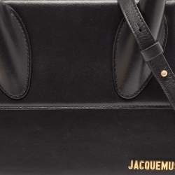 Jacquemus Black Leather Grand Le Chiquito Top Handle Bag