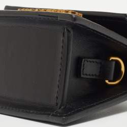 Jacquemus Black Leather Mini Le Chiquito Top Handle Bag