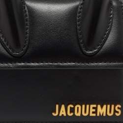 Jacquemus Black Leather Mini Le Chiquito Top Handle Bag