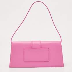 Jacquemus Pink Leather Le Bambino Long Shoulder Bag