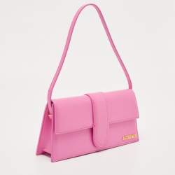 Jacquemus Pink Leather Le Bambino Long Shoulder Bag