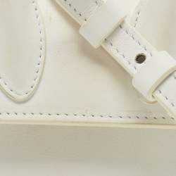 Pre Owned حقيبة جاكيموس لوتشيكيتو جلد بيضاء صغيرة