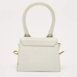 Pre Owned حقيبة جاكيموس لوتشيكيتو جلد بيضاء صغيرة