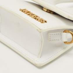 Pre Owned حقيبة جاكيموس لوتشيكيتو جلد بيضاء صغيرة