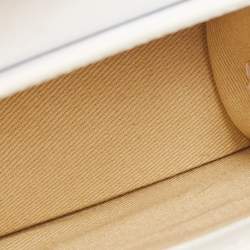 Pre Owned حقيبة جاكيموس لوتشيكيتو جلد بيضاء صغيرة