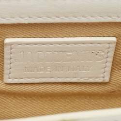 Pre Owned حقيبة جاكيموس لوتشيكيتو جلد بيضاء صغيرة