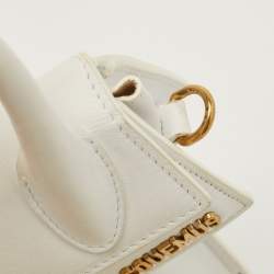 Pre Owned حقيبة جاكيموس لوتشيكيتو جلد بيضاء صغيرة