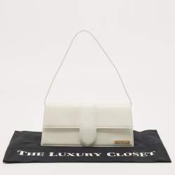 Pre Owned Jacquemus White Leather Le Bambino Long Shoulder Bag