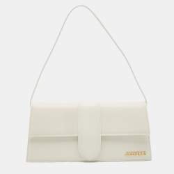 Pre Owned Jacquemus White Leather Le Bambino Long Shoulder Bag