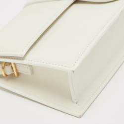 Pre Owned Jacquemus White Leather Le Bambino Long Shoulder Bag