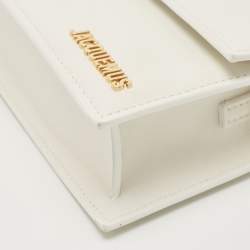 Pre Owned Jacquemus White Leather Le Bambino Long Shoulder Bag