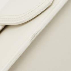 Pre Owned Jacquemus White Leather Le Bambino Long Shoulder Bag