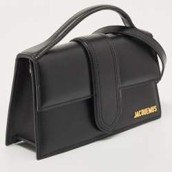 Pre Owned Jacquemus Black Leather Le Grand Bambino Top Handle Bag