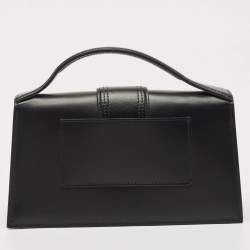 Pre Owned Jacquemus Black Leather Le Grand Bambino Top Handle Bag