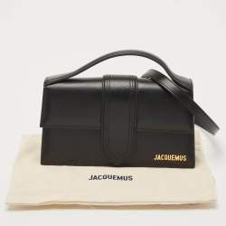 Pre Owned Jacquemus Black Leather Le Grand Bambino Top Handle Bag