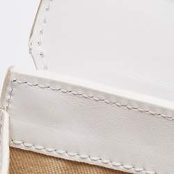 Jacquemus White Leather Le Chiquito Noeud Top Handle Bag