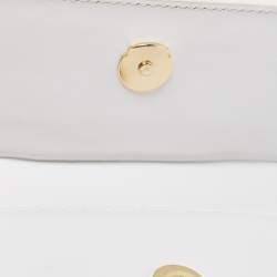 Jacquemus White Leather Le Chiquito Noeud Top Handle Bag