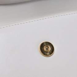 Jacquemus White Leather Le Chiquito Noeud Top Handle Bag