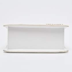 Jacquemus White Leather Le Chiquito Noeud Top Handle Bag