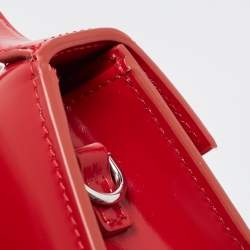 Jacquemus Red Leather Mini Le Bambino Top Handle Bag
