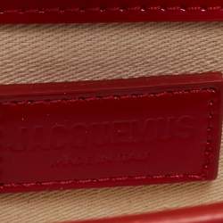 Jacquemus Red Leather Mini Le Bambino Top Handle Bag