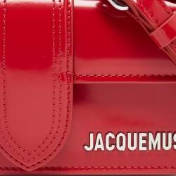 Jacquemus Red Leather Mini Le Bambino Top Handle Bag