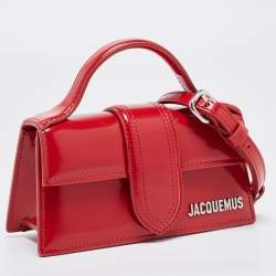 Jacquemus Red Leather Mini Le Bambino Top Handle Bag