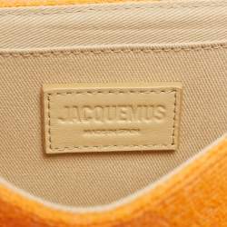 Pre Owned Jacquemus Orange Fabric Le Carinu Logo Shoulder Bag