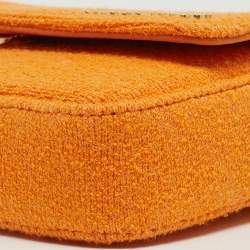 Pre Owned Jacquemus Orange Fabric Le Carinu Logo Shoulder Bag