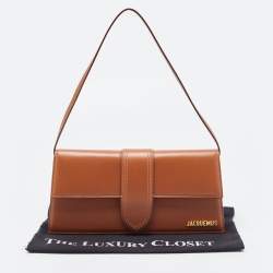 Jacquemus Brown Leather Le Bambino Long Shoulder Bag