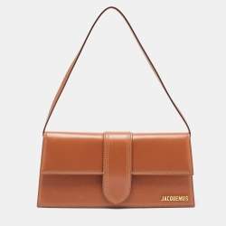 Jacquemus Brown Leather Le Bambino Long Shoulder Bag