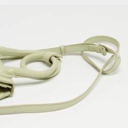 Jacquemus Green Leather Le Chiquito Noeud Top Handle Bag