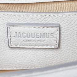 Jacquemus Grey Leather Le Grand Bambino Top Handle Bag