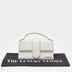 Jacquemus Grey Leather Le Grand Bambino Top Handle Bag