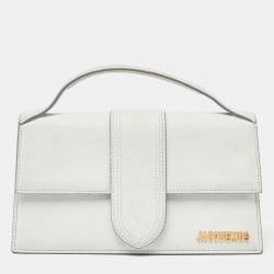 Jacquemus Grey Leather Le Grand Bambino Top Handle Bag