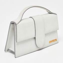 Jacquemus Grey Leather Le Grand Bambino Top Handle Bag