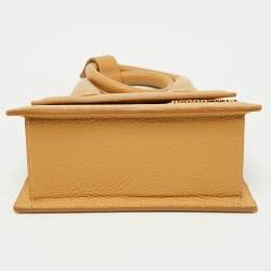 Pre Owned Jacquemus Beige Leather Le Chiquito Noeud Top Handle Bag