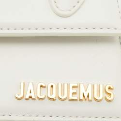 Pre Owned حقيبة جاكيموس لوتشيكيتو جلد بيضاء صغيرة