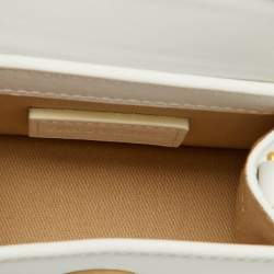 Pre Owned حقيبة جاكيموس لوتشيكيتو جلد بيضاء صغيرة