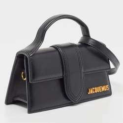 Pre Owned Jacquemus Black Leather Mini Le Bambino Top Handle Bag