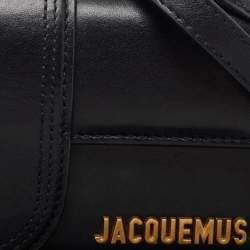 Pre Owned Jacquemus Black Leather Mini Le Bambino Top Handle Bag