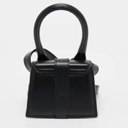 مملوكة مسبقًا Jacquemus Black Leather Mini Le Chiquito Montagne Bag