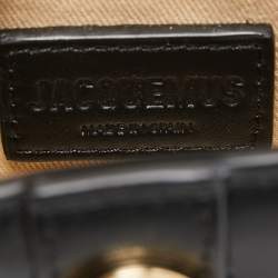 مملوكة مسبقًا Jacquemus Black Leather Mini Le Chiquito Montagne Bag