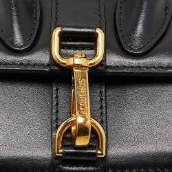 مملوكة مسبقًا Jacquemus Black Leather Mini Le Chiquito Montagne Bag