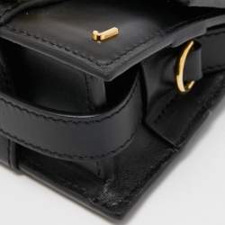 مملوكة مسبقًا Jacquemus Black Leather Mini Le Chiquito Montagne Bag
